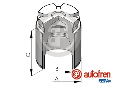 Piston, brake caliper (Rear axle)  Art. D025530