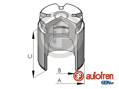 Piston, brake caliper (Rear axle)  Art. D02578