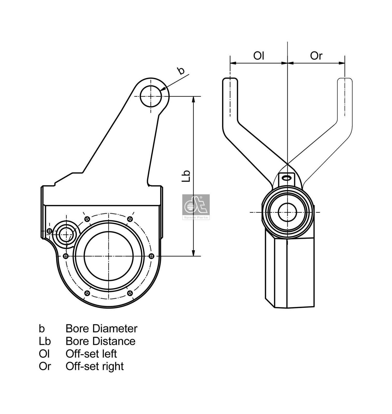 Clutch adjustment, brake (Front axle, left)  Art. 660120