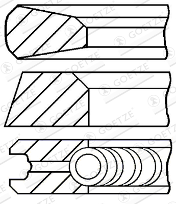 Piston Ring Kit  (102)  Art. 0874090000