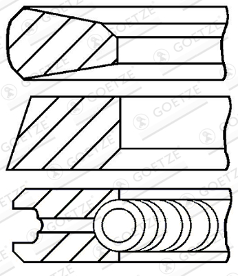 Piston Ring Kit  (100)  Art. 0874180000