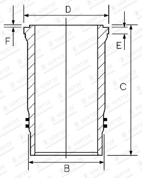 Cylinder Sleeve  (Above)  Art. 1445003000