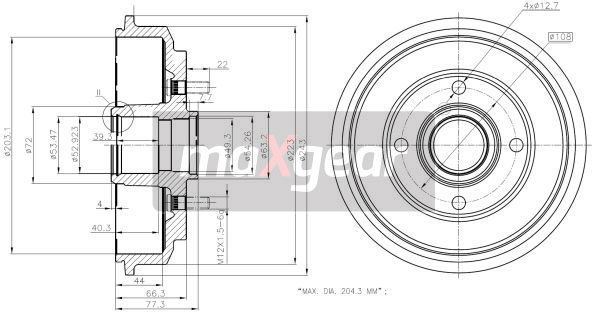 Brake Drum (Rear axle)  Art. 192316