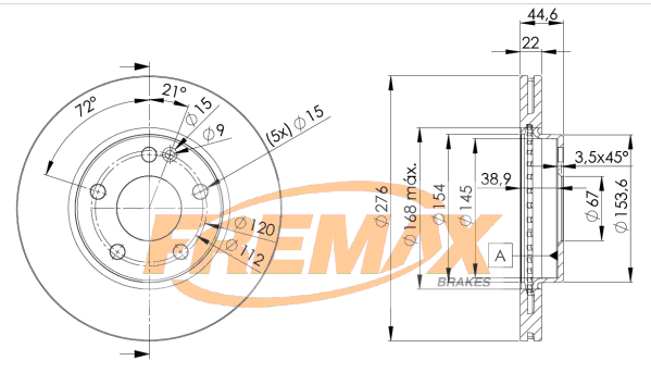 Brake Disc (Front axle)  Art. BD0111