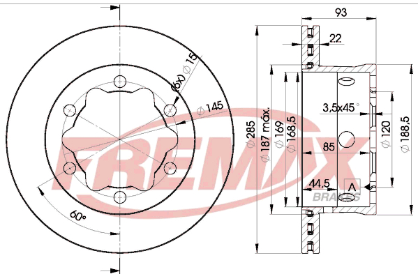 Brake Disc (Rear axle)  Art. BD0185