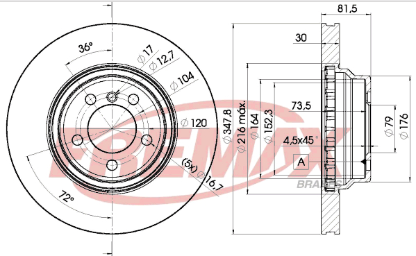 Brake Disc (Front axle)  Art. BD0267