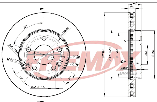 Brake Disc (Front axle)  Art. BD0410