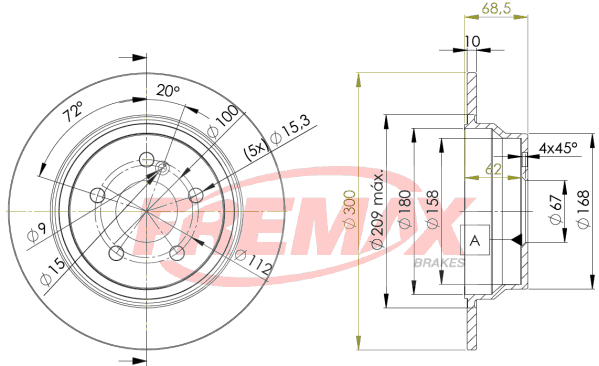 Brake Disc (Rear axle)  Art. BD0413