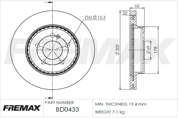 Brake Disc  Art. BD0433