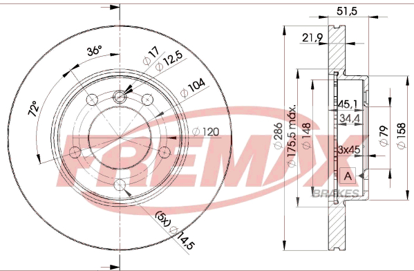 Brake Disc (Front axle)  Art. BD0674