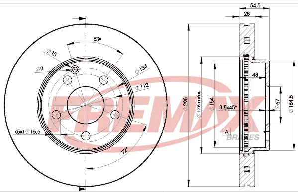 Brake Disc (Front axle)  Art. BD0812