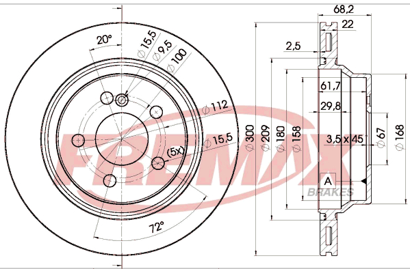 Brake Disc (Rear axle)  Art. BD0910