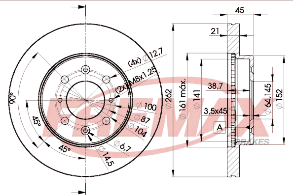 Brake Disc (Front axle)  Art. BD1700