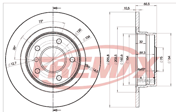 Brake Disc (Rear axle)  Art. BD1725