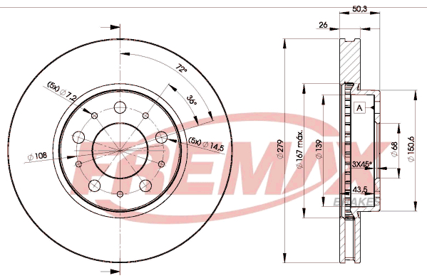 Brake Disc (Front axle)  Art. BD1788