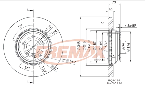 Brake Disc (Front axle)  Art. BD1973