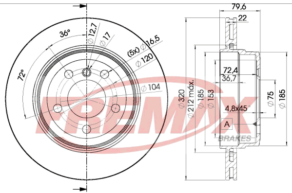 Brake Disc (Rear axle)  Art. BD2218