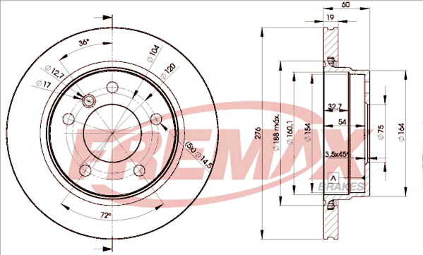 Brake Disc (Rear axle)  Art. BD2315