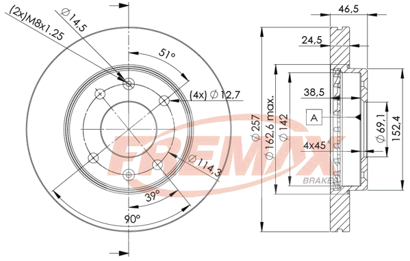 Brake Disc (Front axle)  Art. BD2902