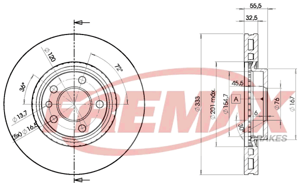 Brake Disc (Front axle)  Art. BD3020