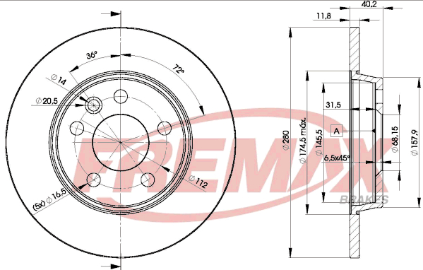 Brake Disc (Rear axle)  Art. BD3111