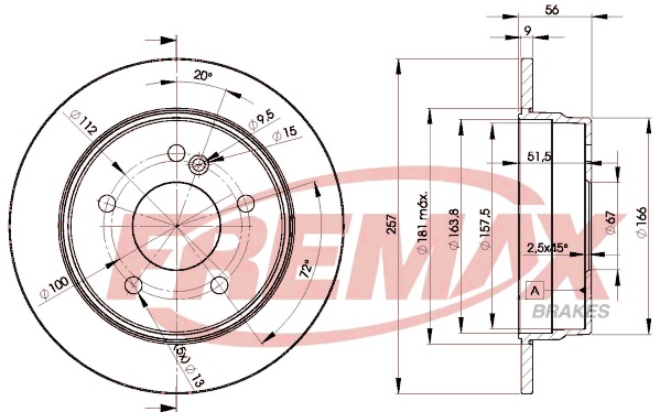 Brake Disc (Rear axle)  Art. BD3181