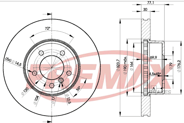 Brake Disc (Front axle)  Art. BD3221