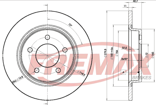 Brake Disc (Rear axle)  Art. BD3276