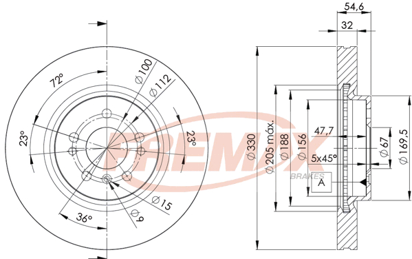 Brake Disc (Front axle)  Art. BD3507