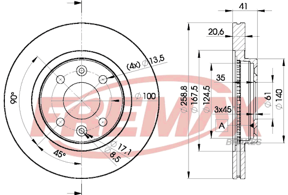 Brake Disc (Front axle)  Art. BD3550