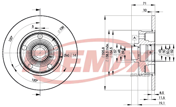 Brake Disc (Rear axle)  Art. BD3576