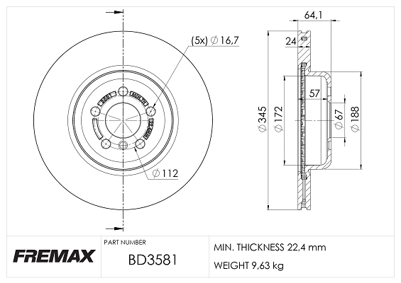 Brake Disc  Art. BD3581