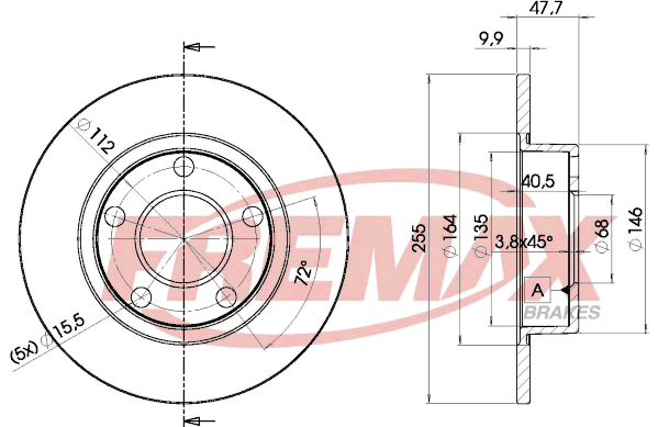 Brake Disc (Rear axle)  Art. BD4062