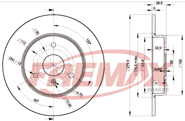 Brake Disc (Front axle)  Art. BD4341