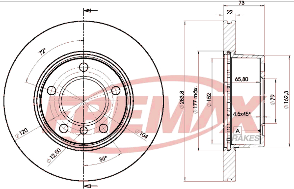 Brake Disc (Front axle)  Art. BD4629