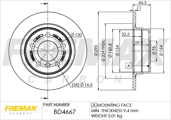 Brake Disc (Rear axle)  Art. BD4667