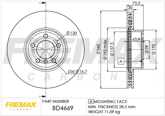 Brake Disc (Front axle)  Art. BD4669