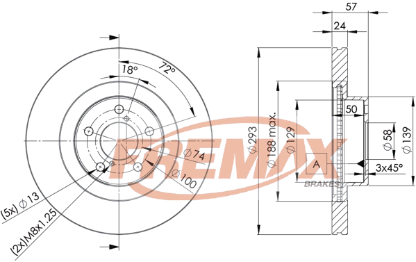 Brake Disc (Front axle)  Art. BD4702