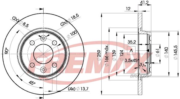 Brake Disc (Front axle)  Art. BD4707