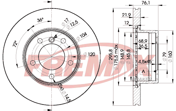 Brake Disc (Front axle)  Art. BD4839