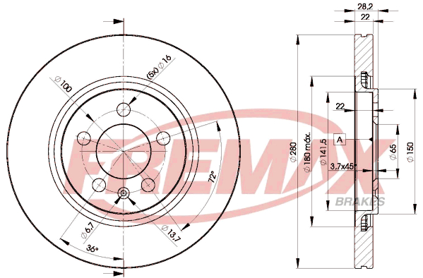 Brake Disc (Front axle)  Art. BD5031