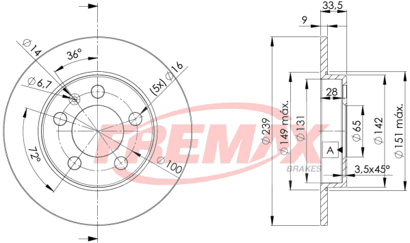 Brake Disc (Rear axle)  Art. BD5311