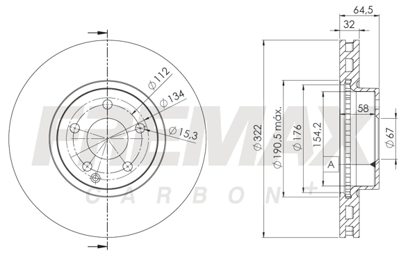 Brake Disc (Front axle)  Art. BD5558