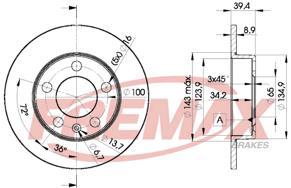 Brake Disc (Rear axle)  Art. BD5601