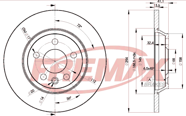 Brake Disc (Rear axle)  Art. BD5609