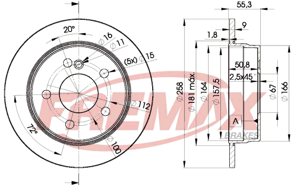 Brake Disc (Rear axle)  Art. BD6470