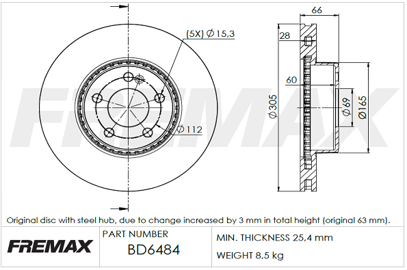 Brake Disc  Art. BD6484