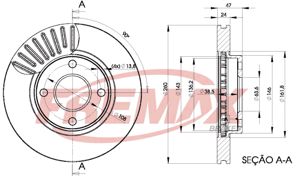 Brake Disc (Front axle)  Art. BD6784