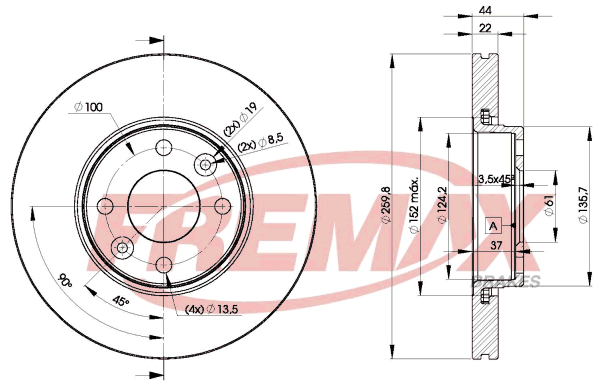 Brake Disc (Front axle)  Art. BD7795