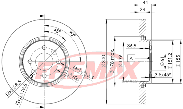 Brake Disc (Front axle)  Art. BD7897